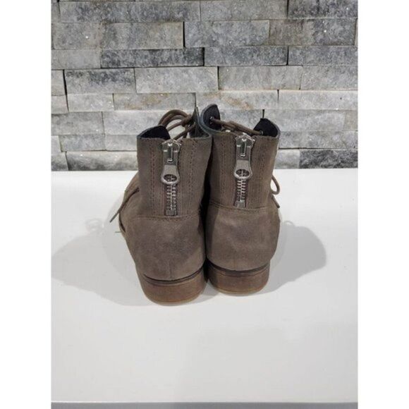 STEVE MADDEN RAWLINGS BOOTS COLOR GRAY LEATHER UPPER SIZE 6M - Picture 3 of 9